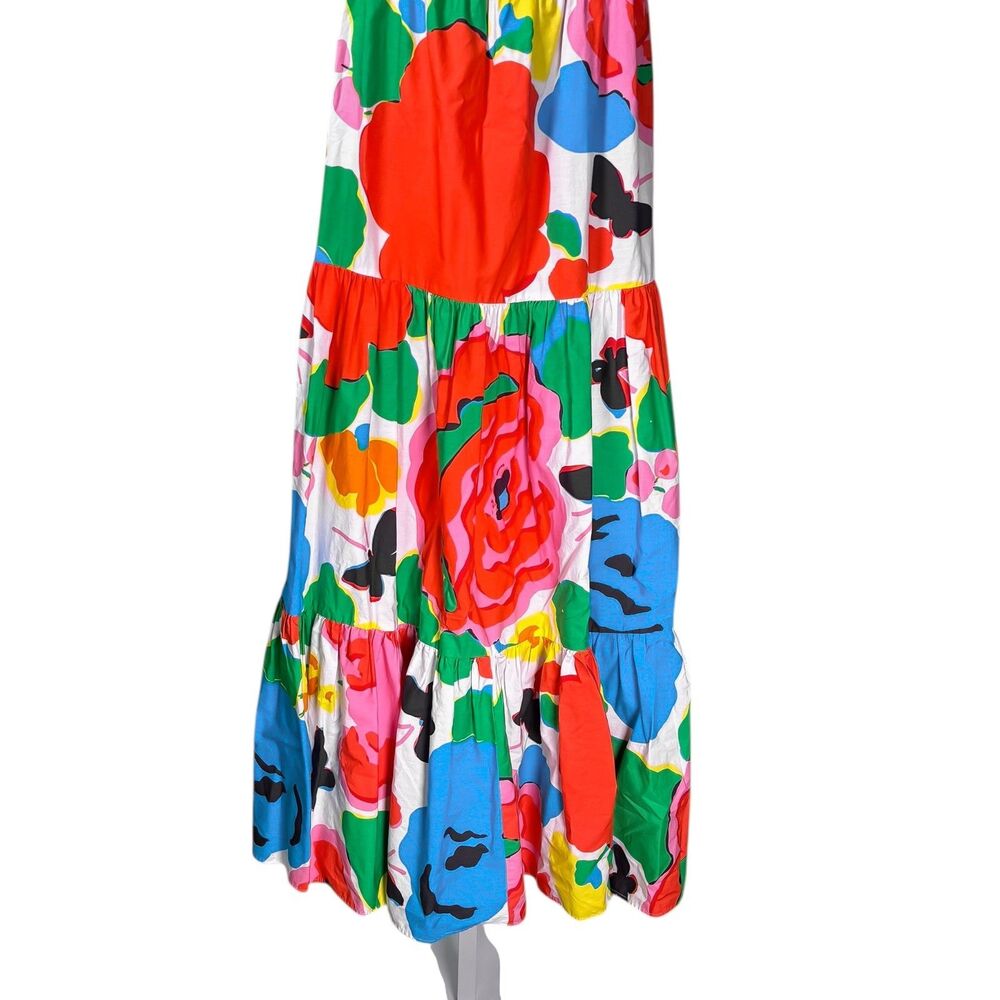 J. Crew Women's Maxi Dress Ratti Jardin Floral Tiered Colorful Vacation Beach 14 - Picture 7 of 9